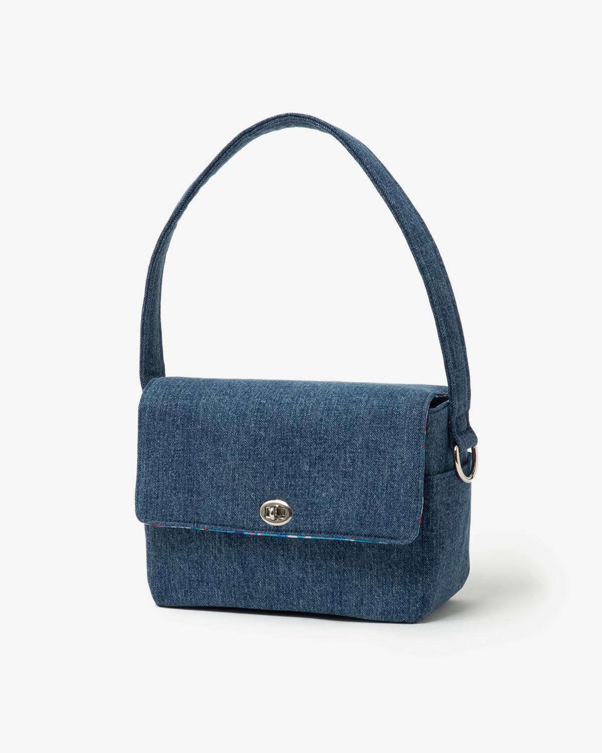 DENIM FLAP BAG