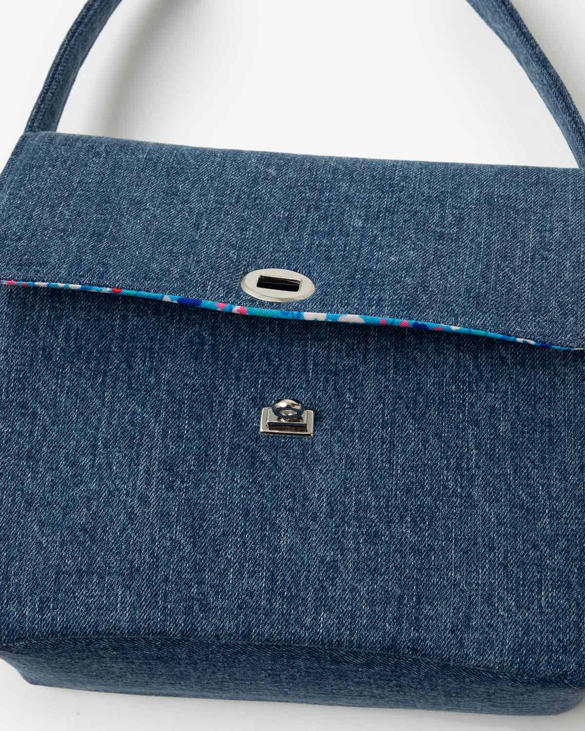 DENIM FLAP BAG