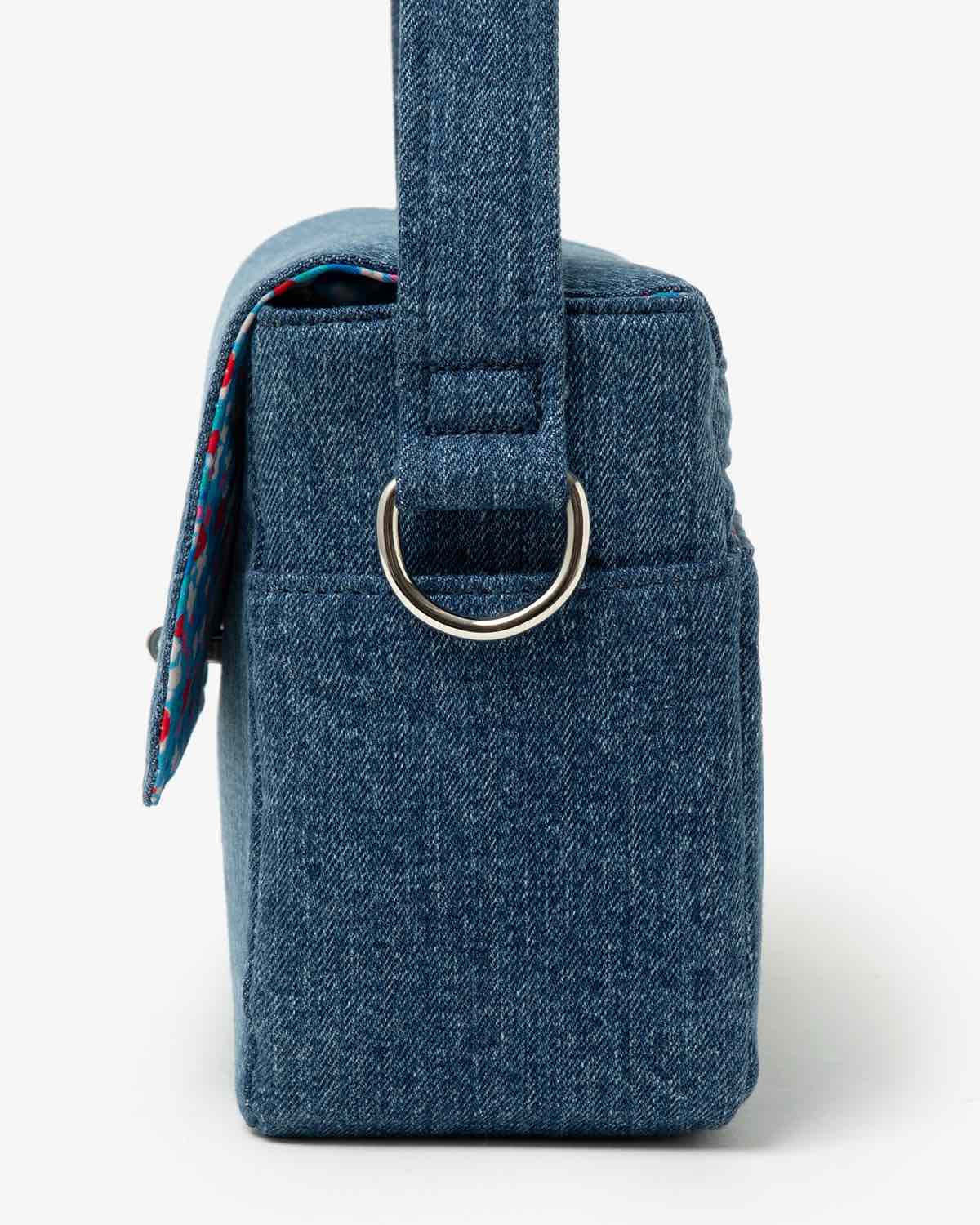 DENIM FLAP BAG