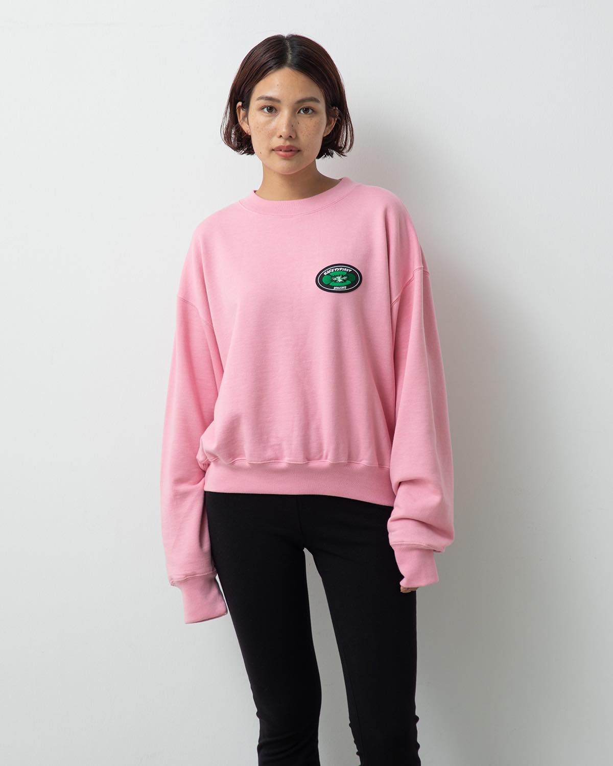 POLYCOTTON SWEAT CREW-NECK TOPS