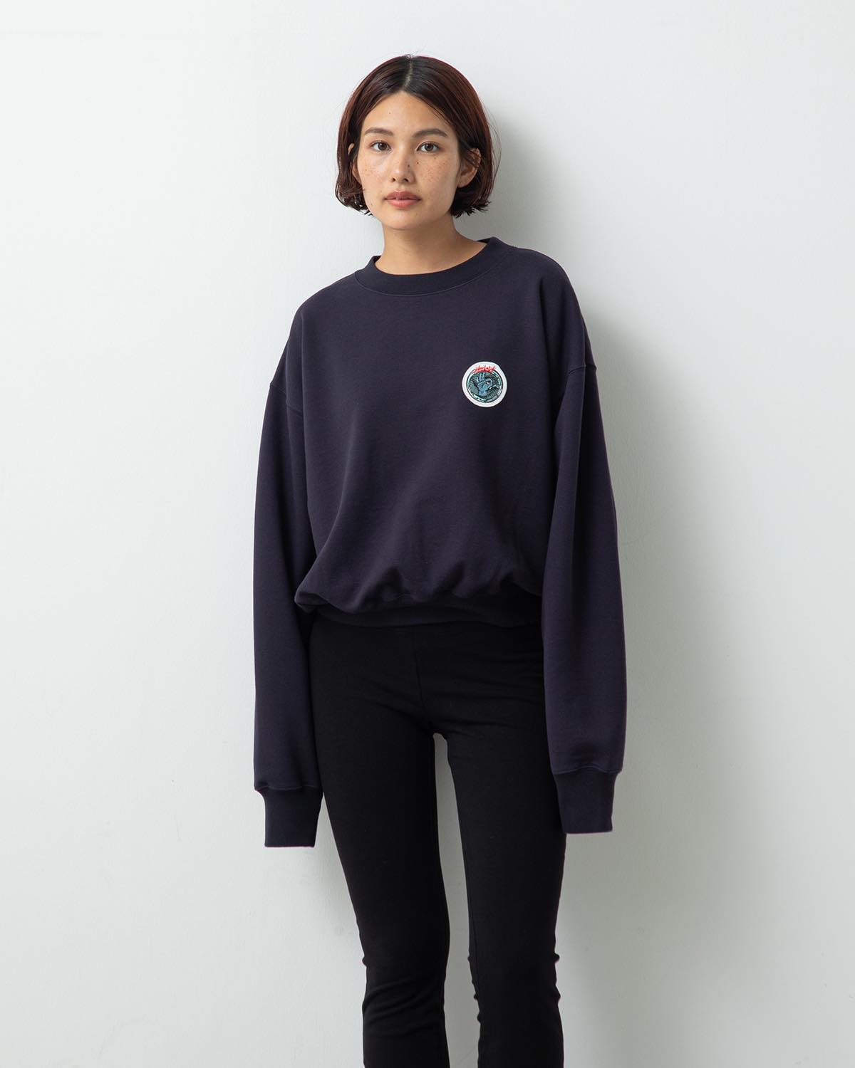 POLYCOTTON SWEAT CREW-NECK TOPS