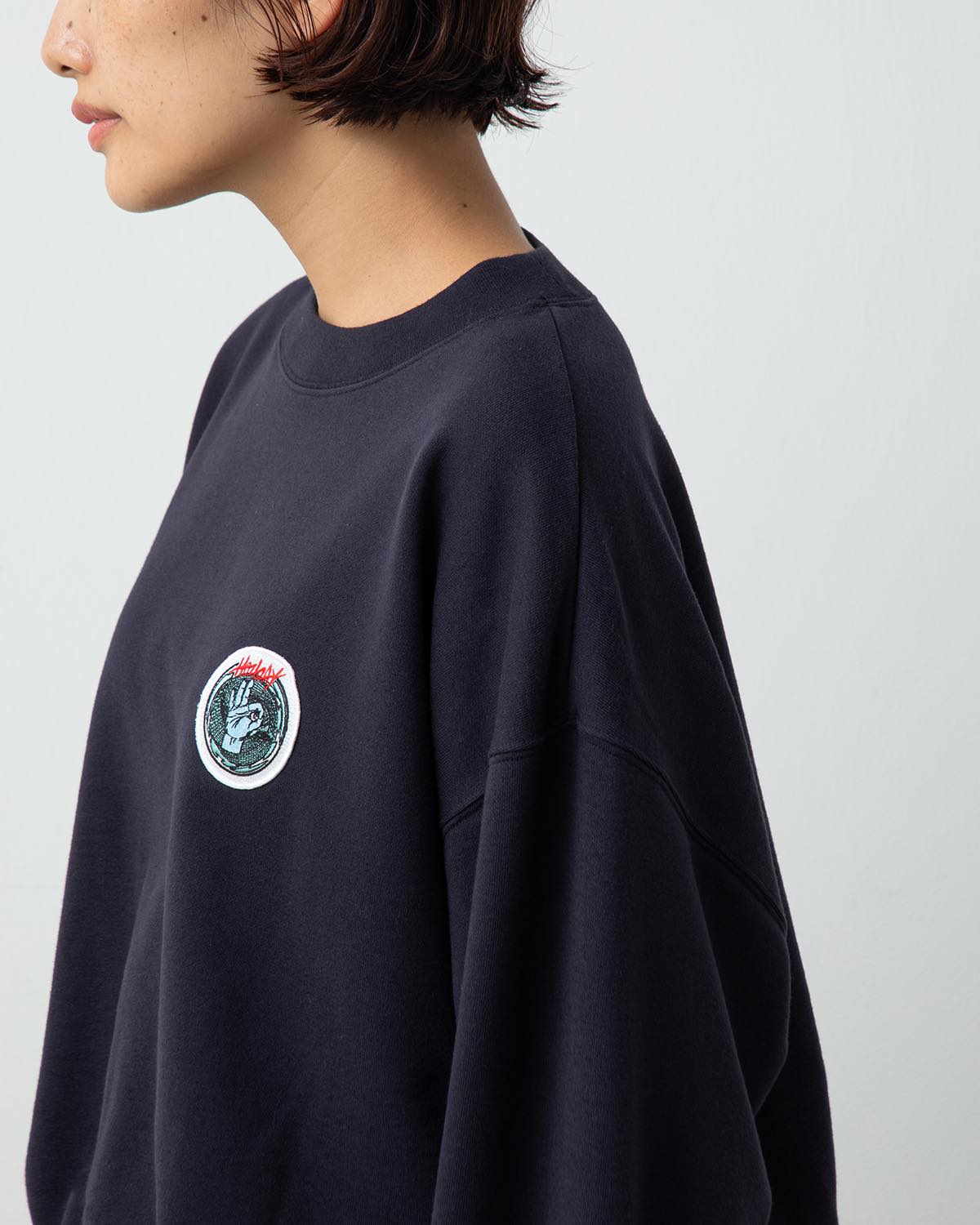 POLYCOTTON SWEAT CREW-NECK TOPS