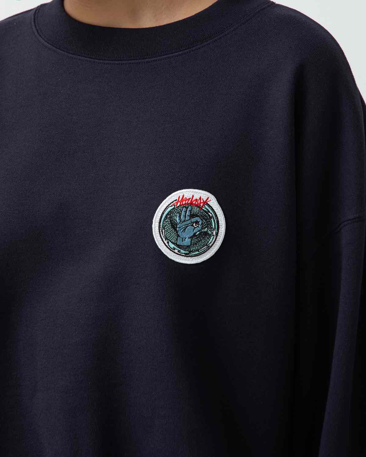 POLYCOTTON SWEAT CREW-NECK TOPS