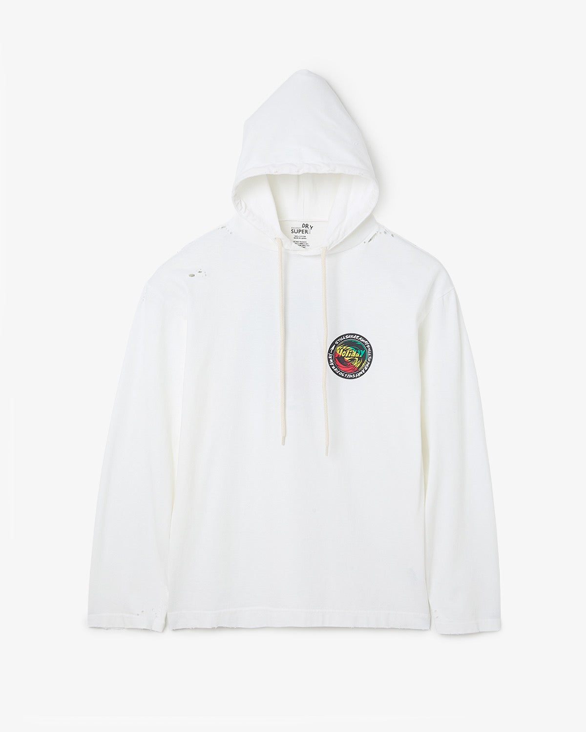 SUPER FINE DRY DAMAGE L/S HOODIE（RASTA CIRCLE）
