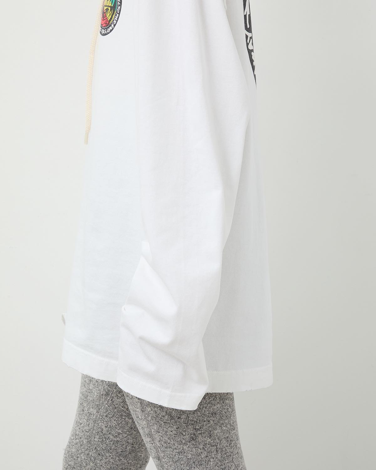 SUPER FINE DRY DAMAGE L/S HOODIE（RASTA CIRCLE）