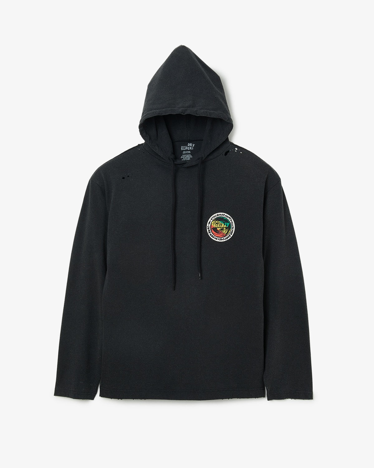 SUPER FINE DRY DAMAGE L/S HOODIE（RASTA CIRCLE）
