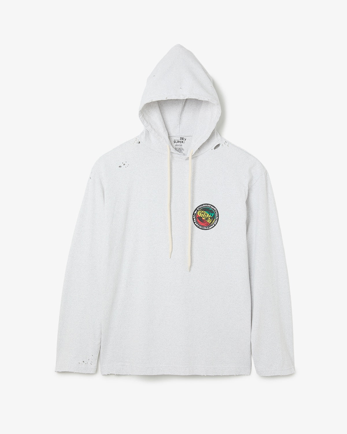 SUPER FINE DRY DAMAGE L/S HOODIE（RASTA CIRCLE）