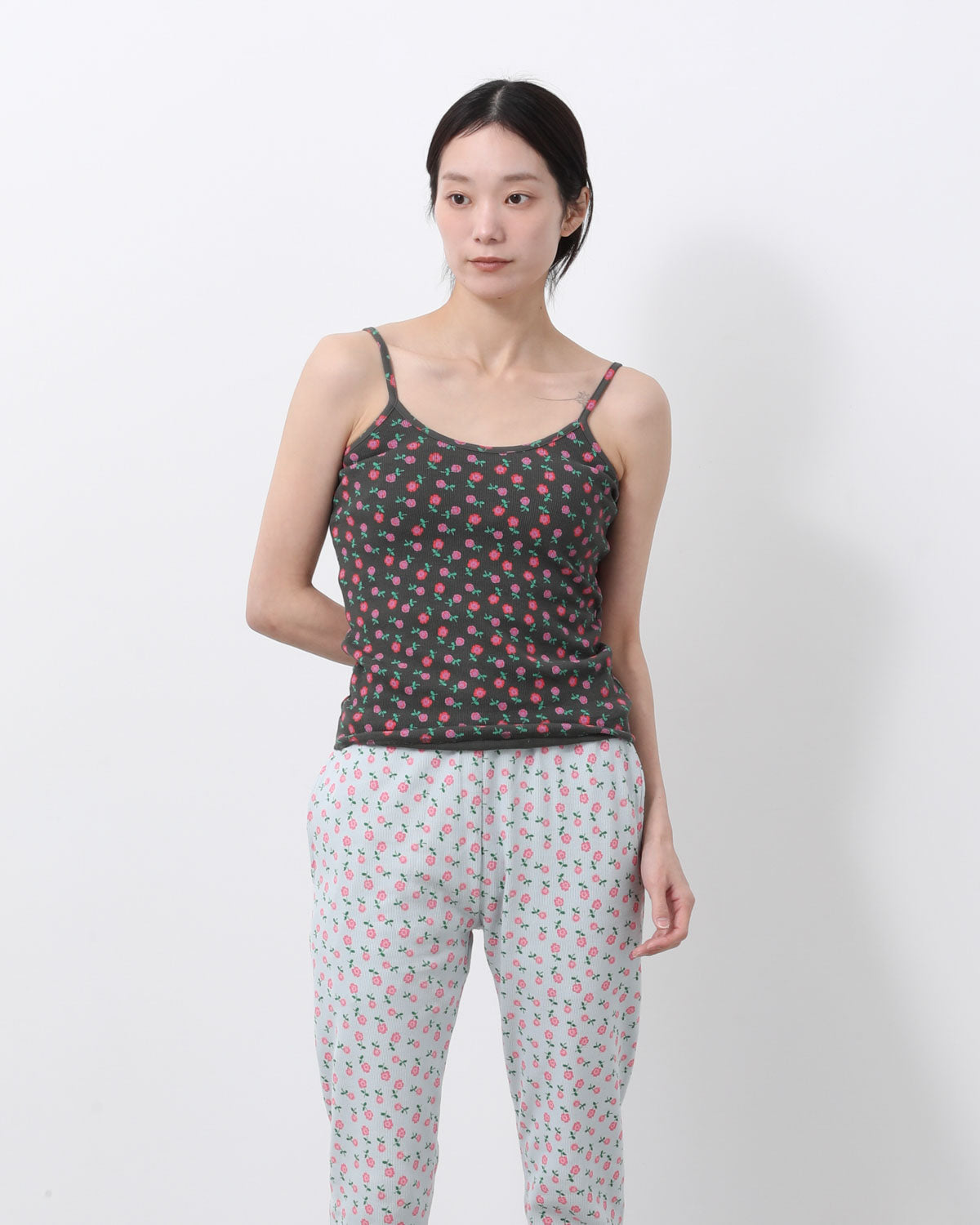SUPER RIB CAMISOLE（FLOWER）