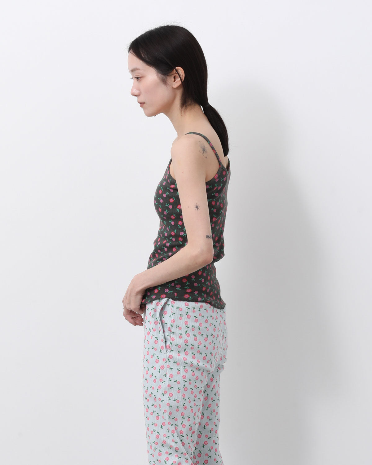SUPER RIB CAMISOLE（FLOWER）