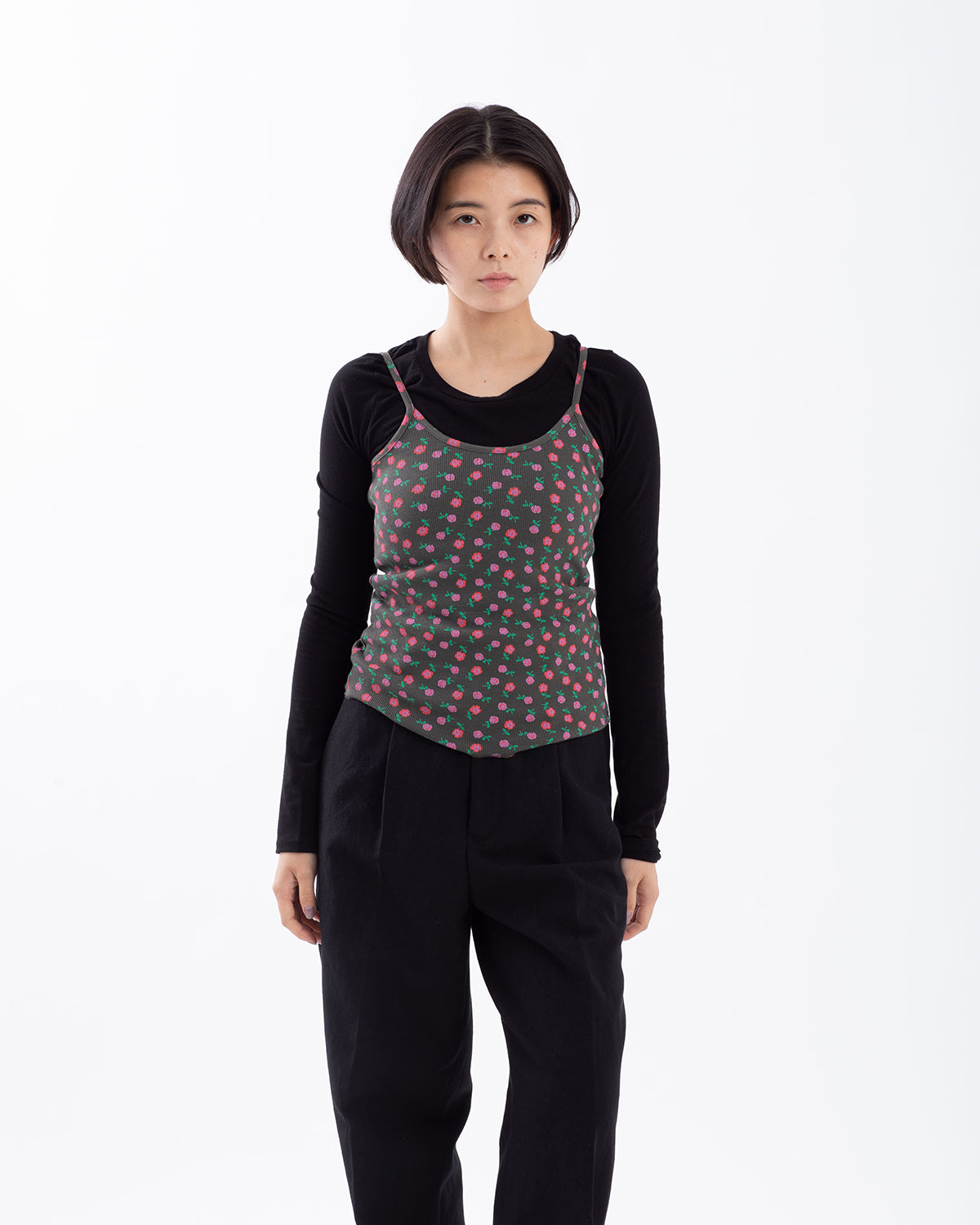 SUPER RIB CAMISOLE（FLOWER）