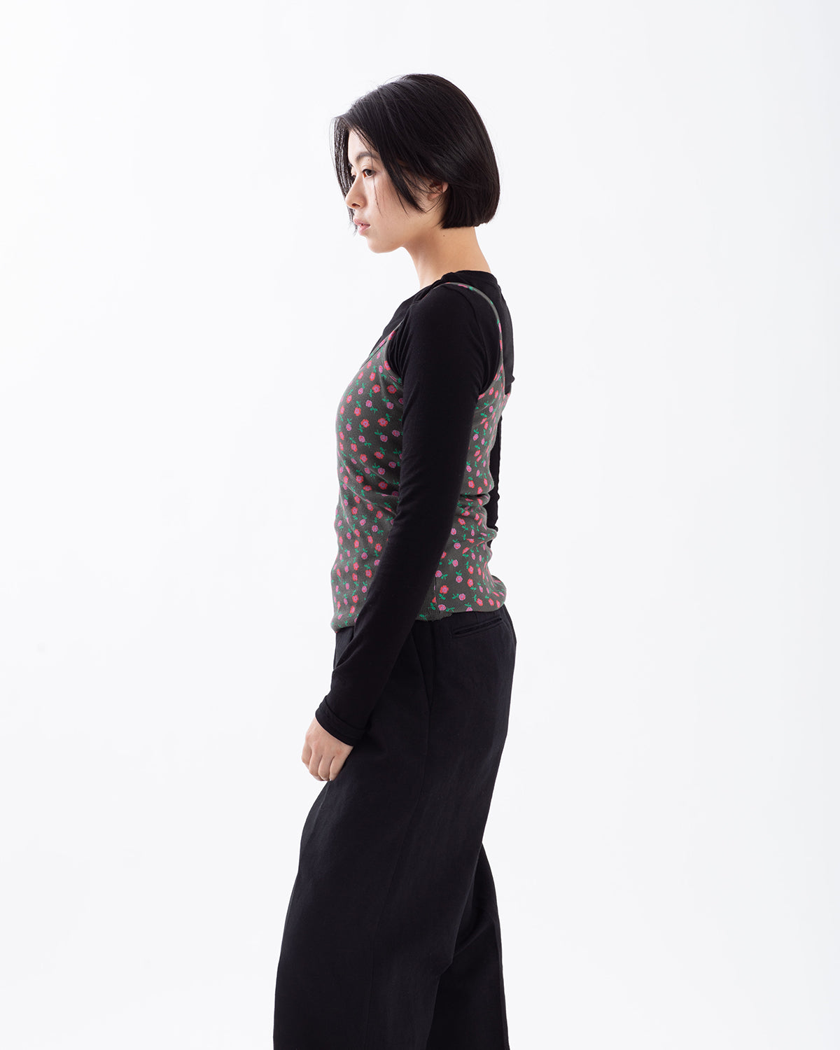 SUPER RIB CAMISOLE（FLOWER）