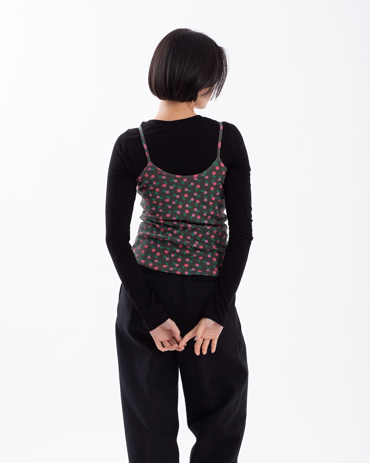 SUPER RIB CAMISOLE（FLOWER）