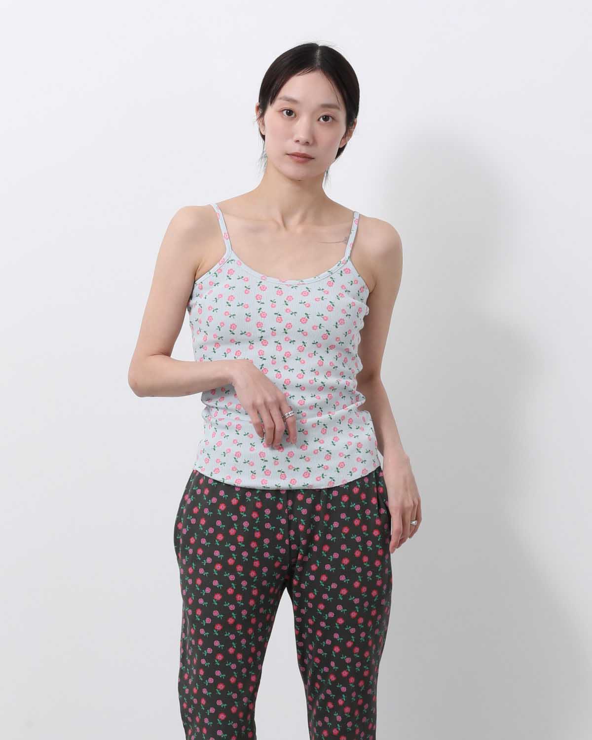 SUPER RIB CAMISOLE（FLOWER）
