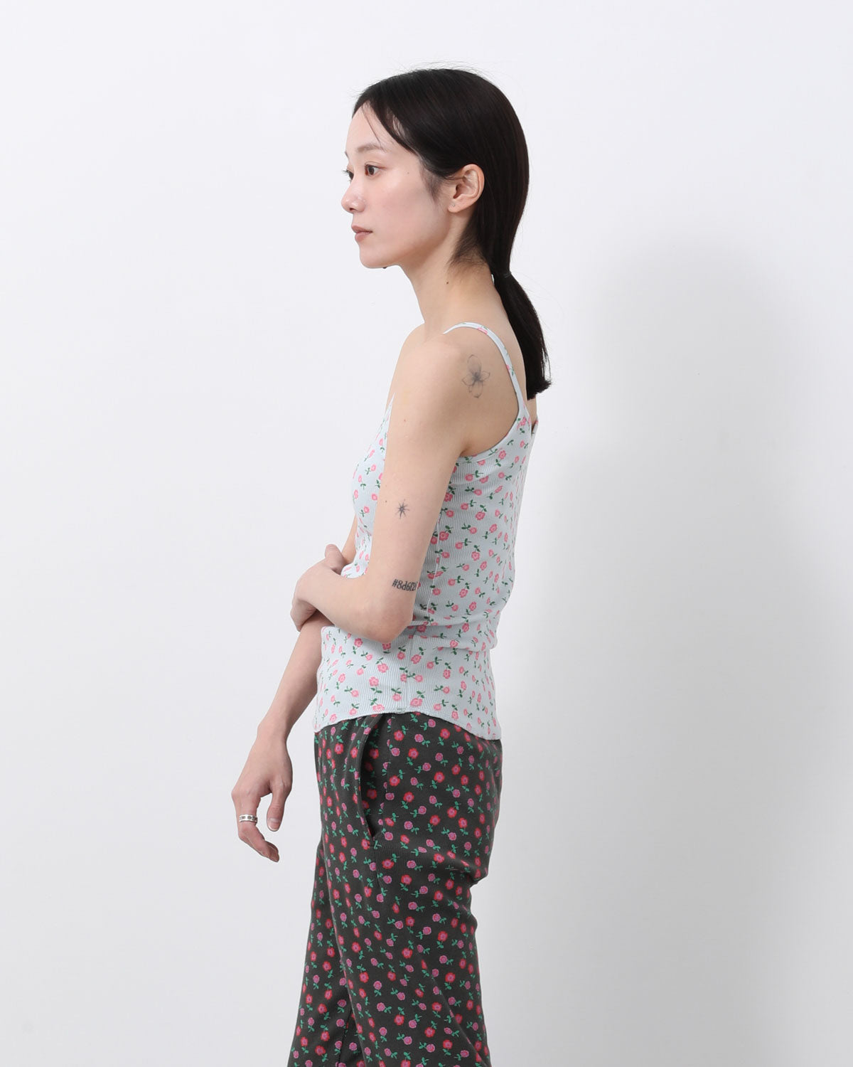 SUPER RIB CAMISOLE（FLOWER）
