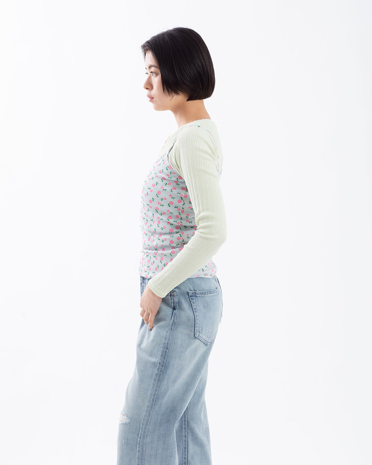 SUPER RIB CAMISOLE（FLOWER）