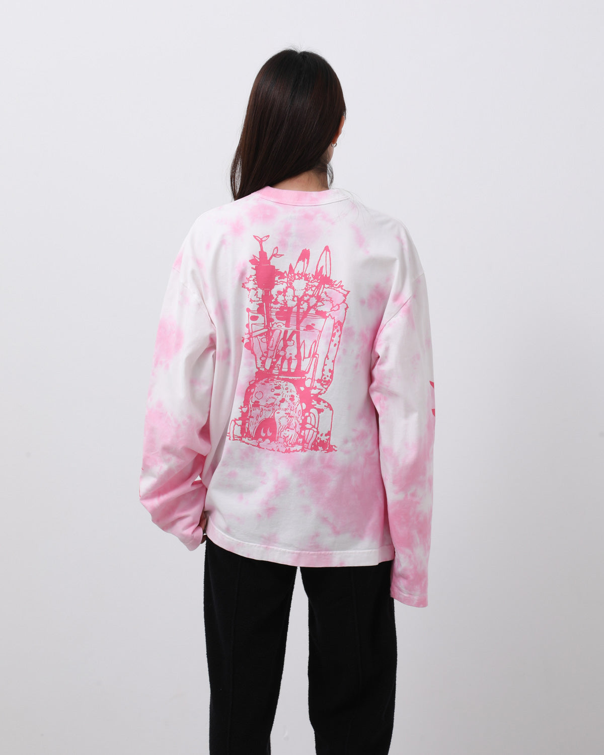 SUPER FINE DRY DAMAGE TIE-DYE L/S T-SHIRT（CIRCULATION）