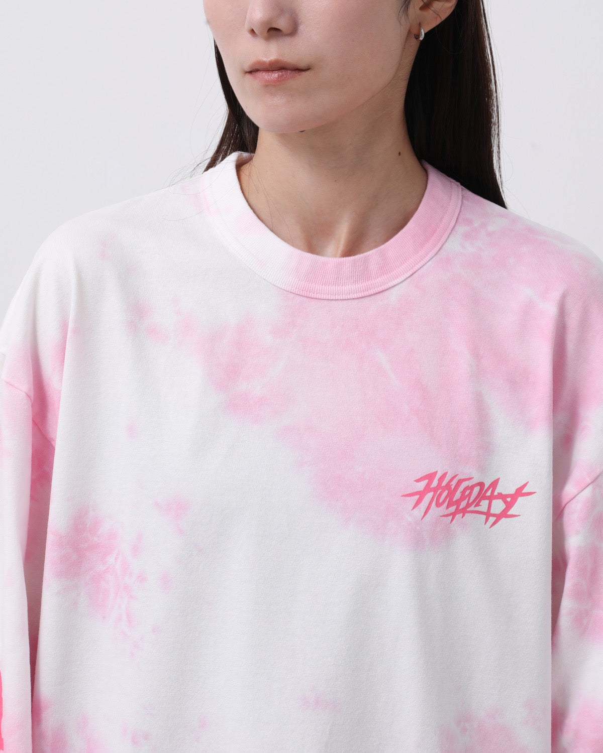 SUPER FINE DRY DAMAGE TIE-DYE L/S T-SHIRT（CIRCULATION）