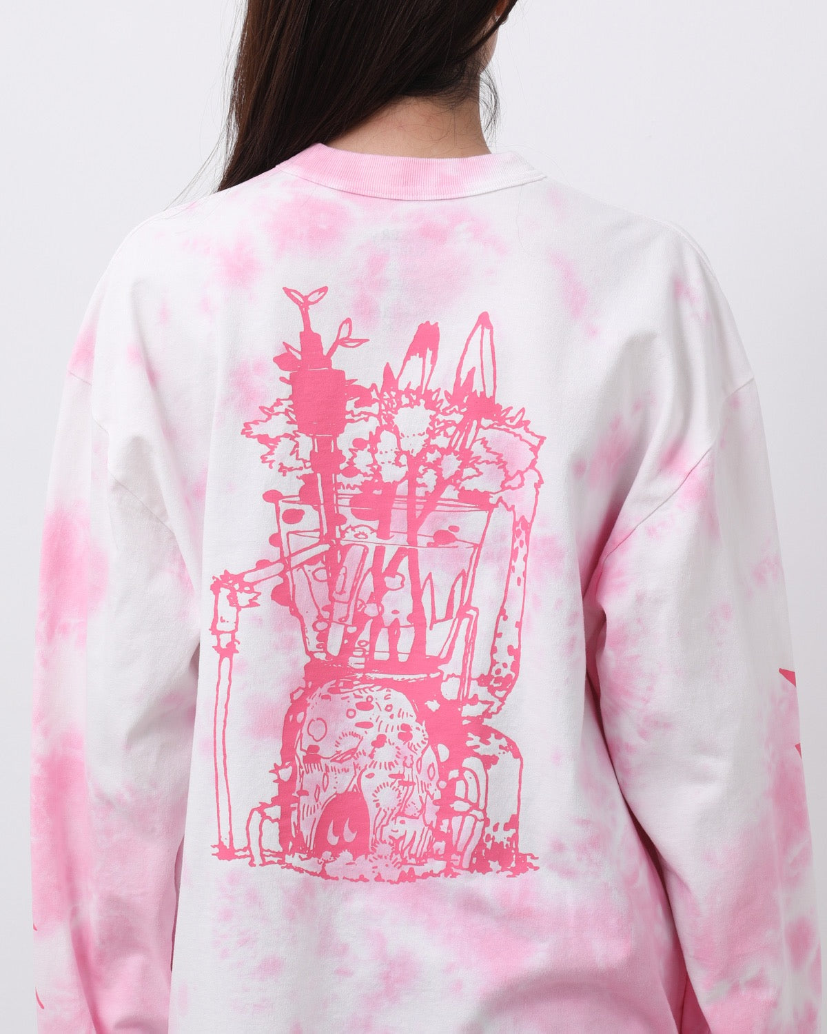 SUPER FINE DRY DAMAGE TIE-DYE L/S T-SHIRT（CIRCULATION）