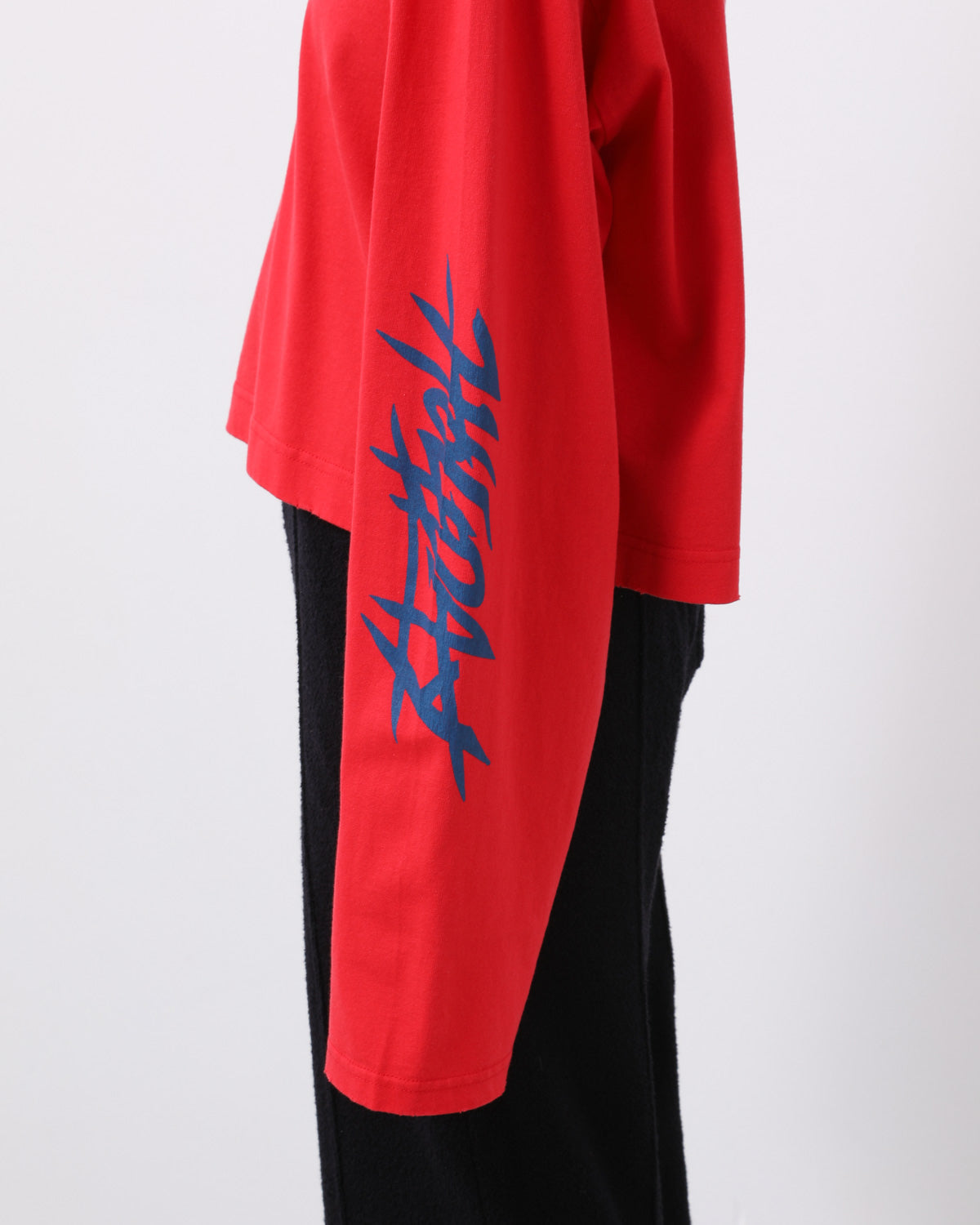 SUPER FINE DRY CROPPED DAMAGE L/S T-SHIRT（CIRCULATION）