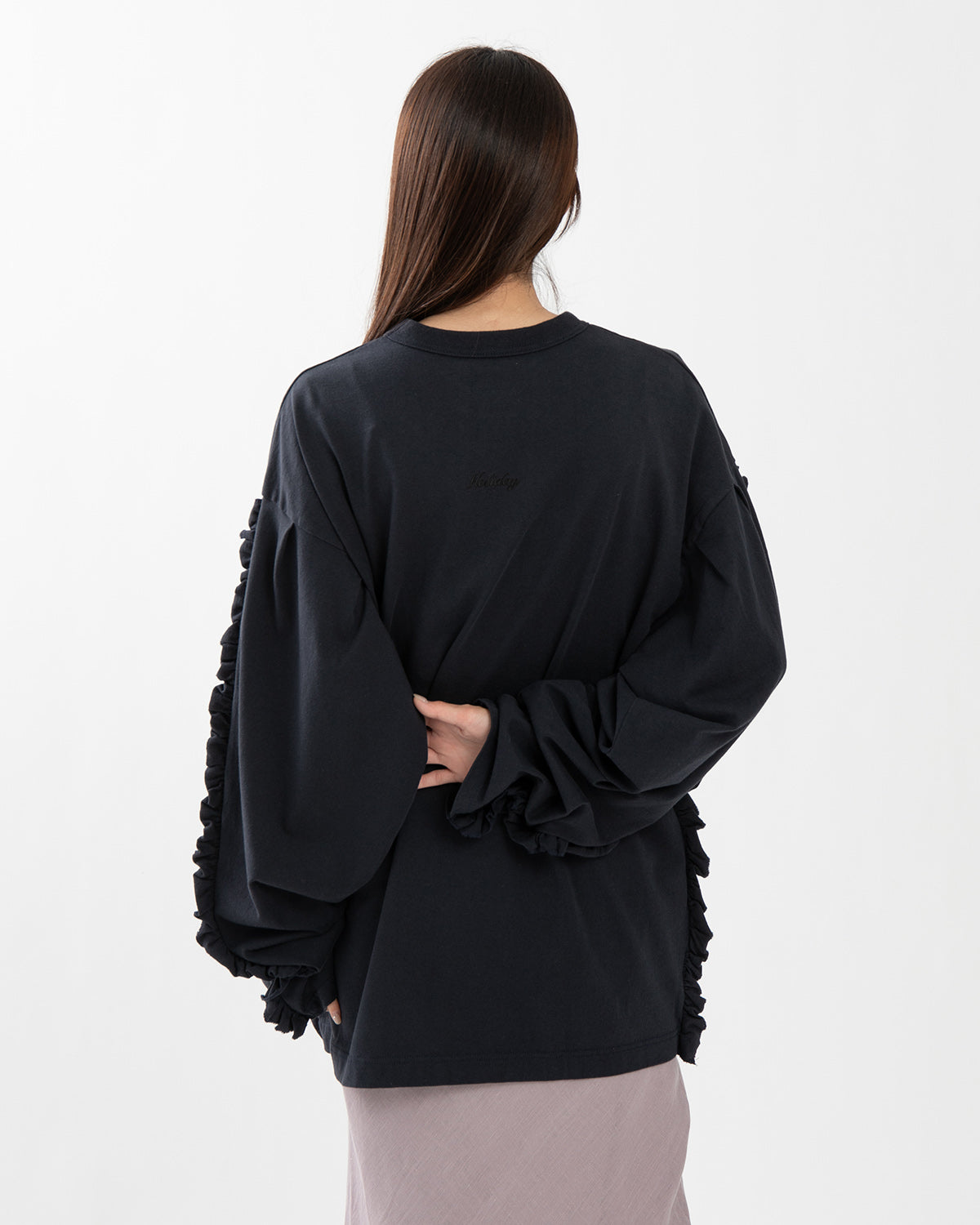 SUPER FINE DRY RUFFLE RUFFLE L/S TOPS