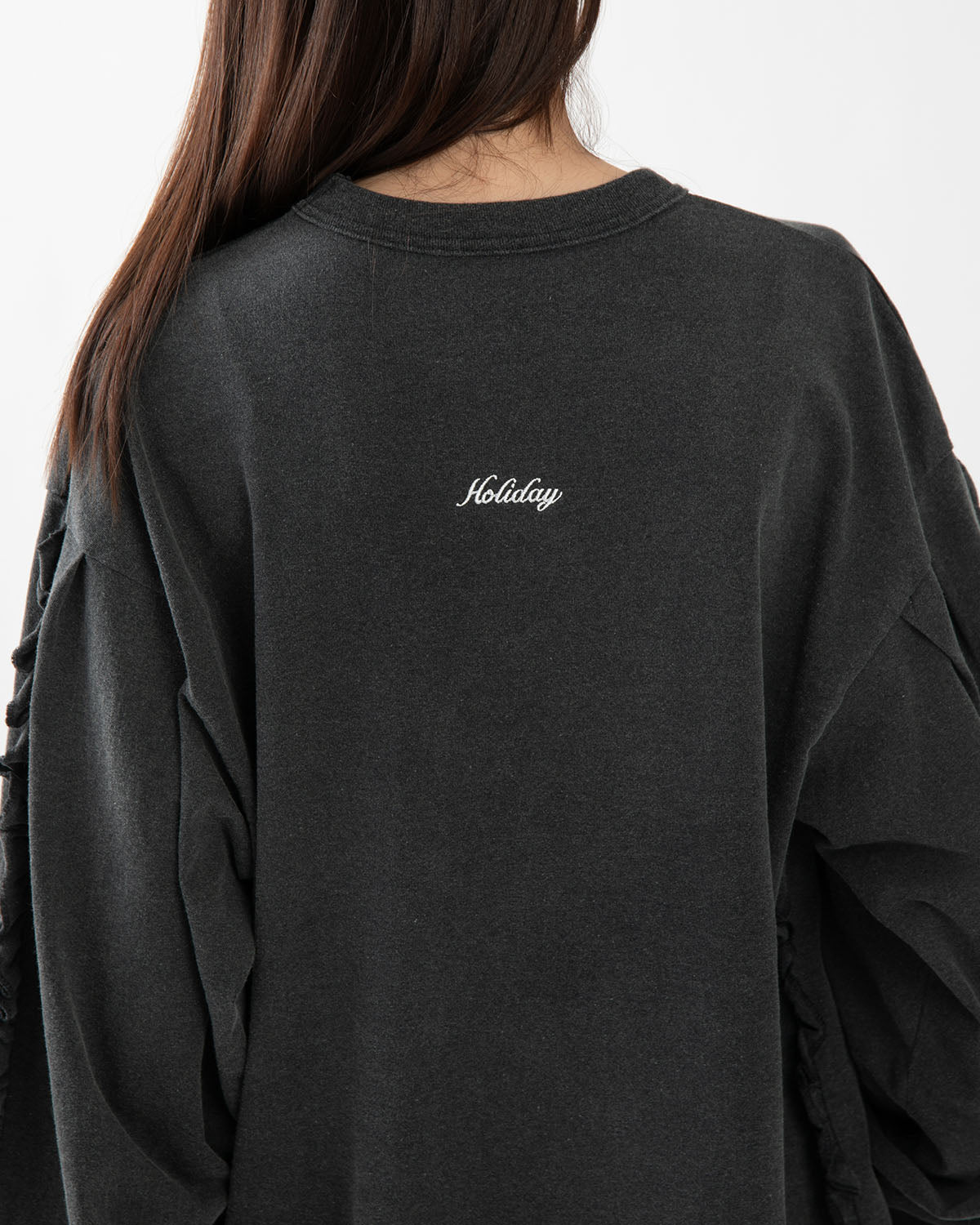 SUPER FINE DRY RUFFLE RUFFLE L/S TOPS
