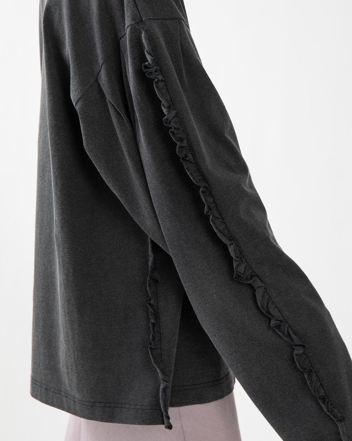 SUPER FINE DRY RUFFLE RUFFLE L/S TOPS