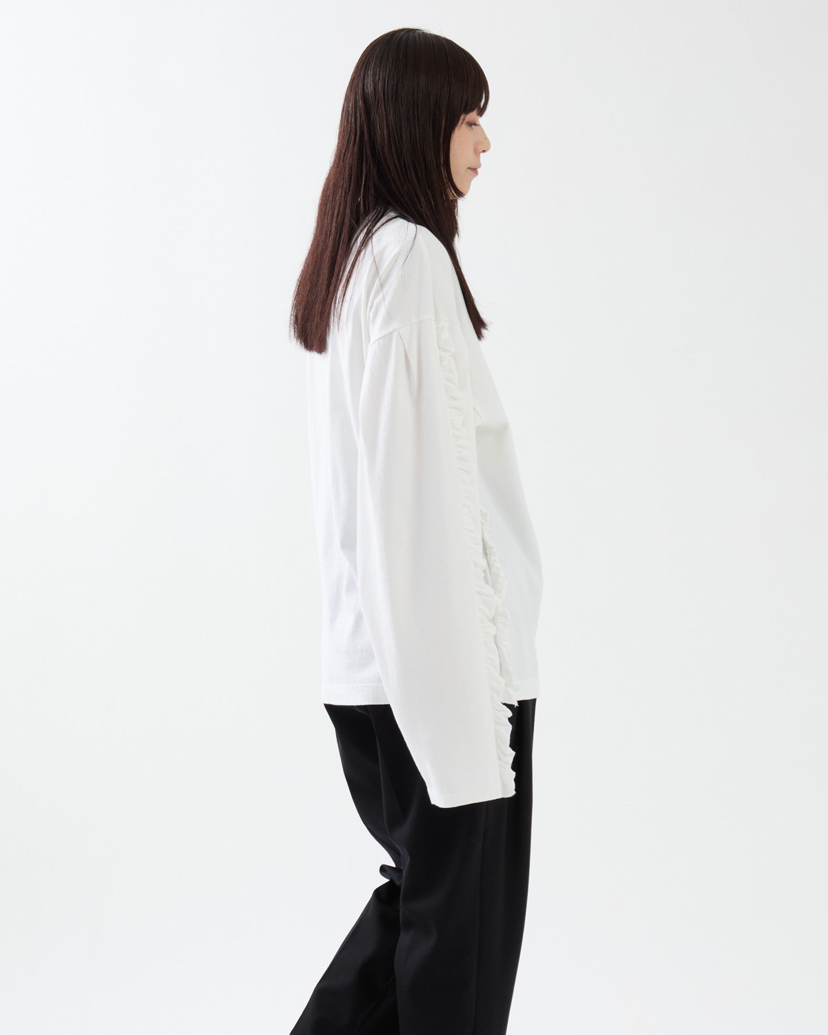 SUPER FINE DRY RUFFLE RUFFLE L/S TOPS