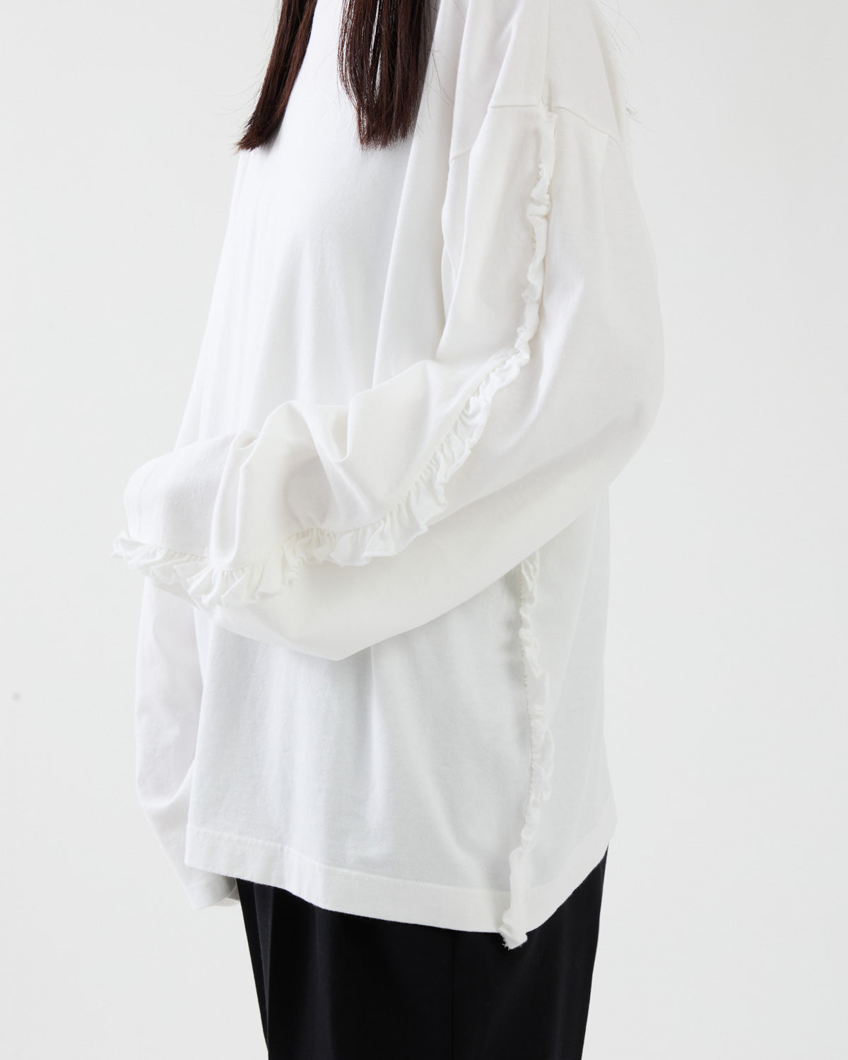 SUPER FINE DRY RUFFLE RUFFLE L/S TOPS