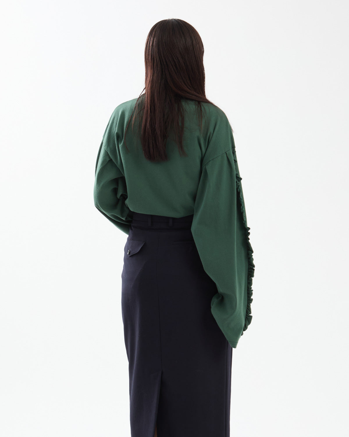 SUPER FINE DRY RUFFLE RUFFLE L/S TOPS