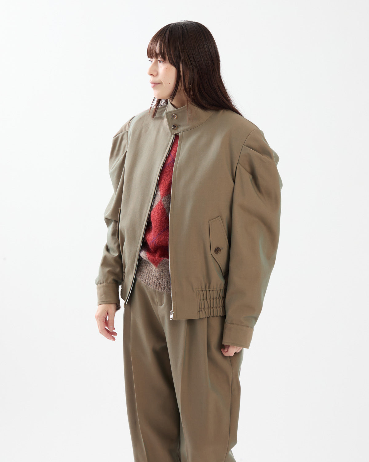 WOOL TWILL PUFF BLOUSON