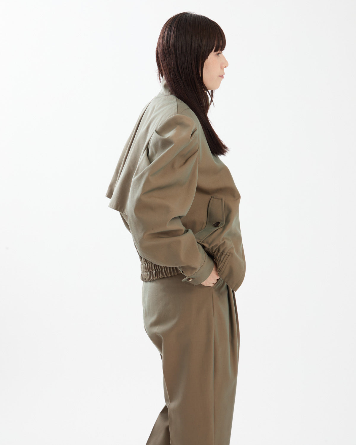 WOOL TWILL PUFF BLOUSON