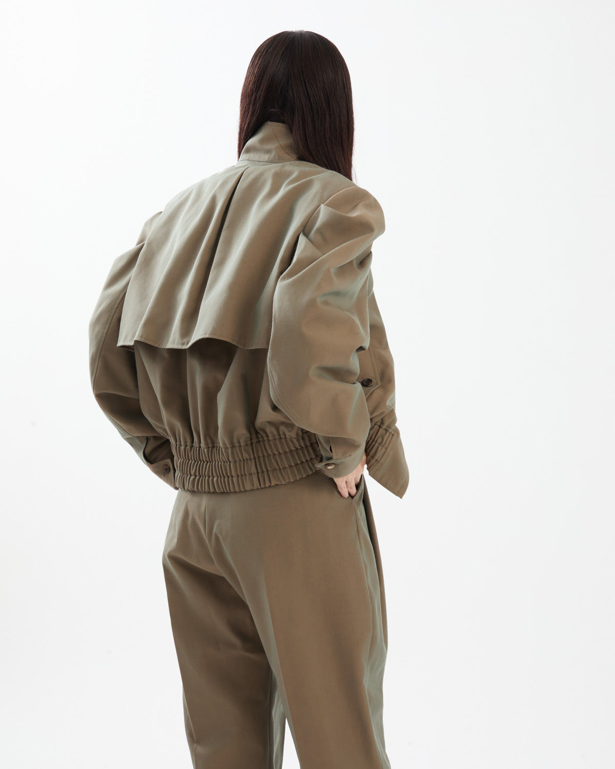 WOOL TWILL PUFF BLOUSON