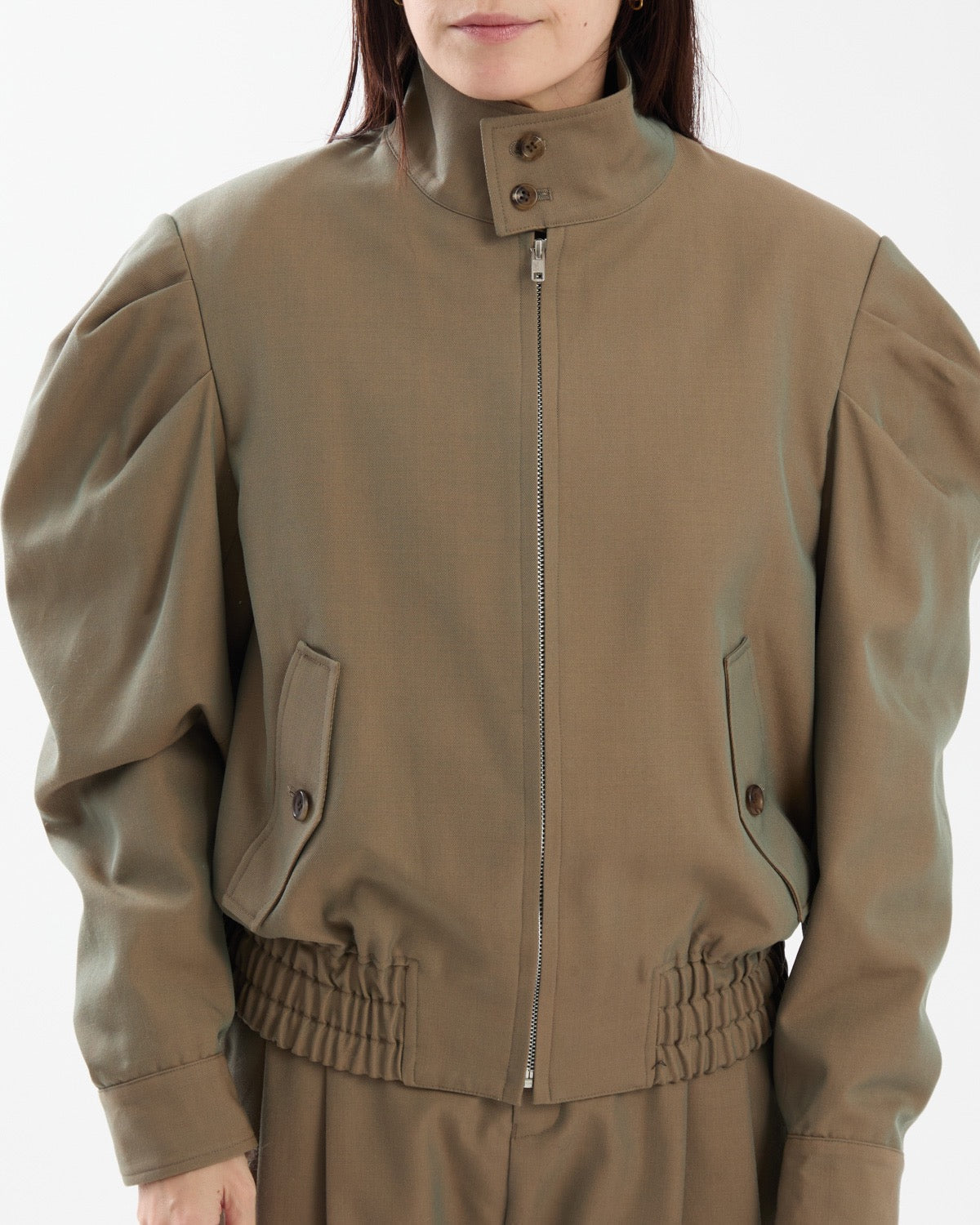 WOOL TWILL PUFF BLOUSON