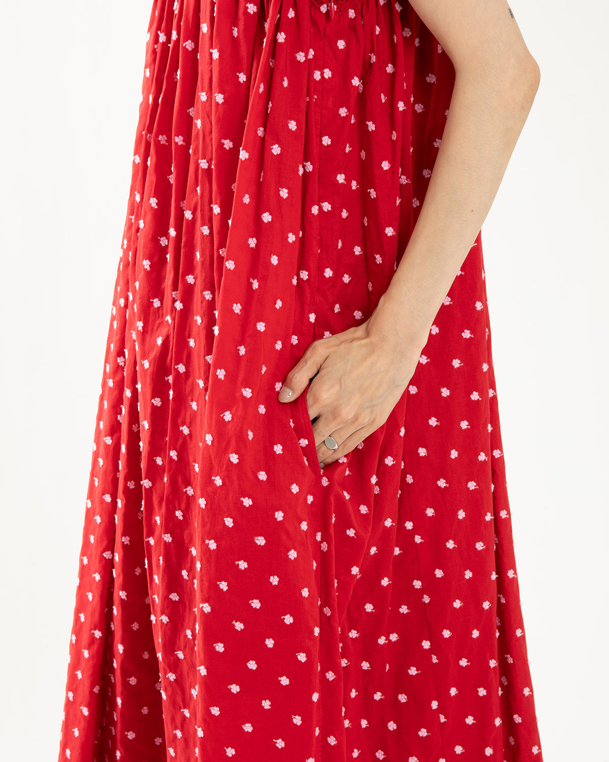 FLOWER EMBROIDERY NIGHT DRESS