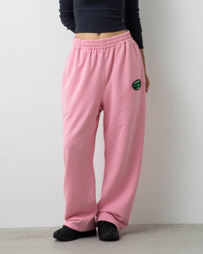 POLYCOTTON SWEAT WIDE PANTS