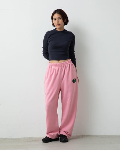 POLYCOTTON SWEAT WIDE PANTS