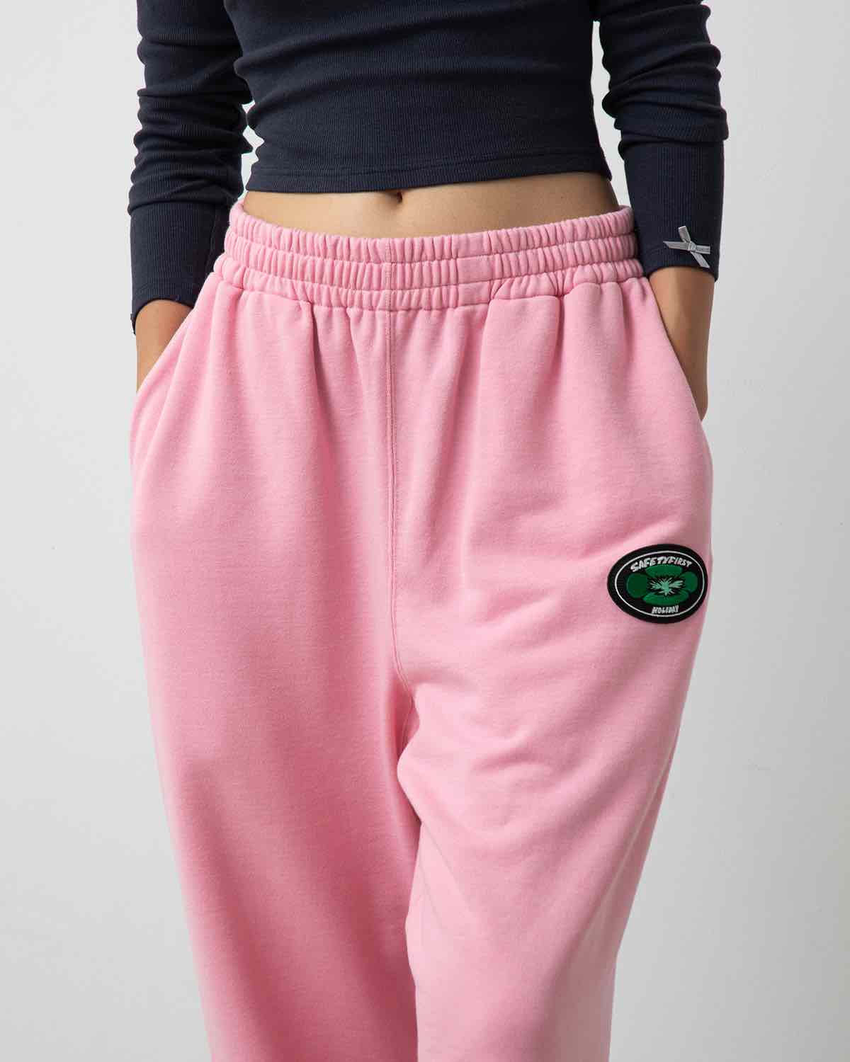 POLYCOTTON SWEAT WIDE PANTS