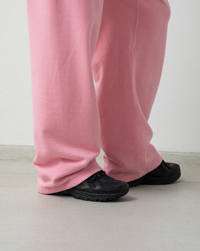 POLYCOTTON SWEAT WIDE PANTS