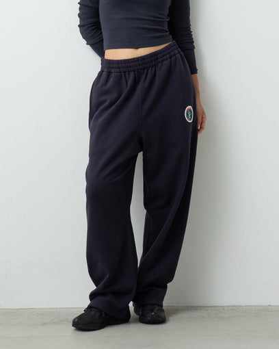 POLYCOTTON SWEAT WIDE PANTS