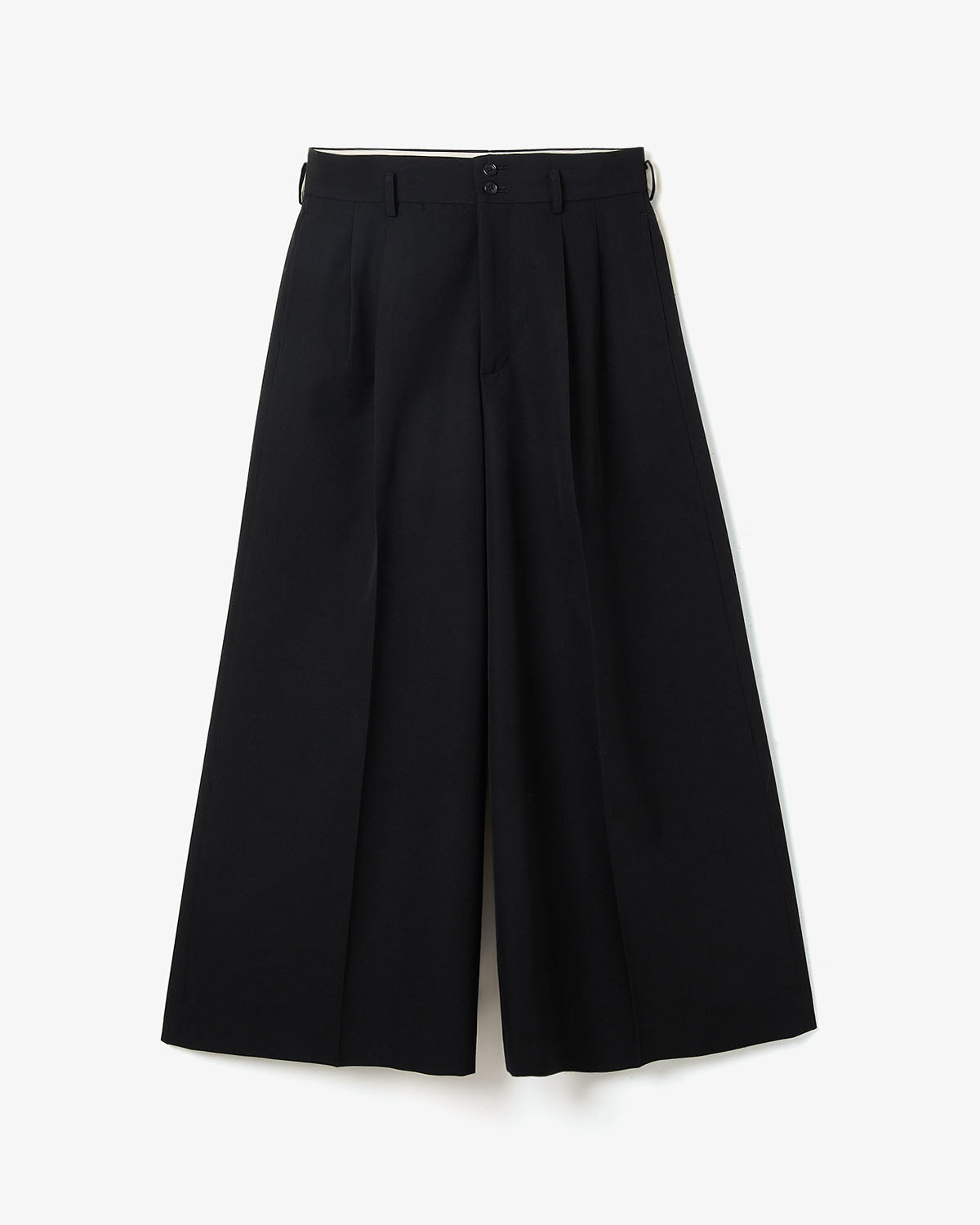 WOOL TWILL DRAWSTRINGS SUPER WIDE PANTS