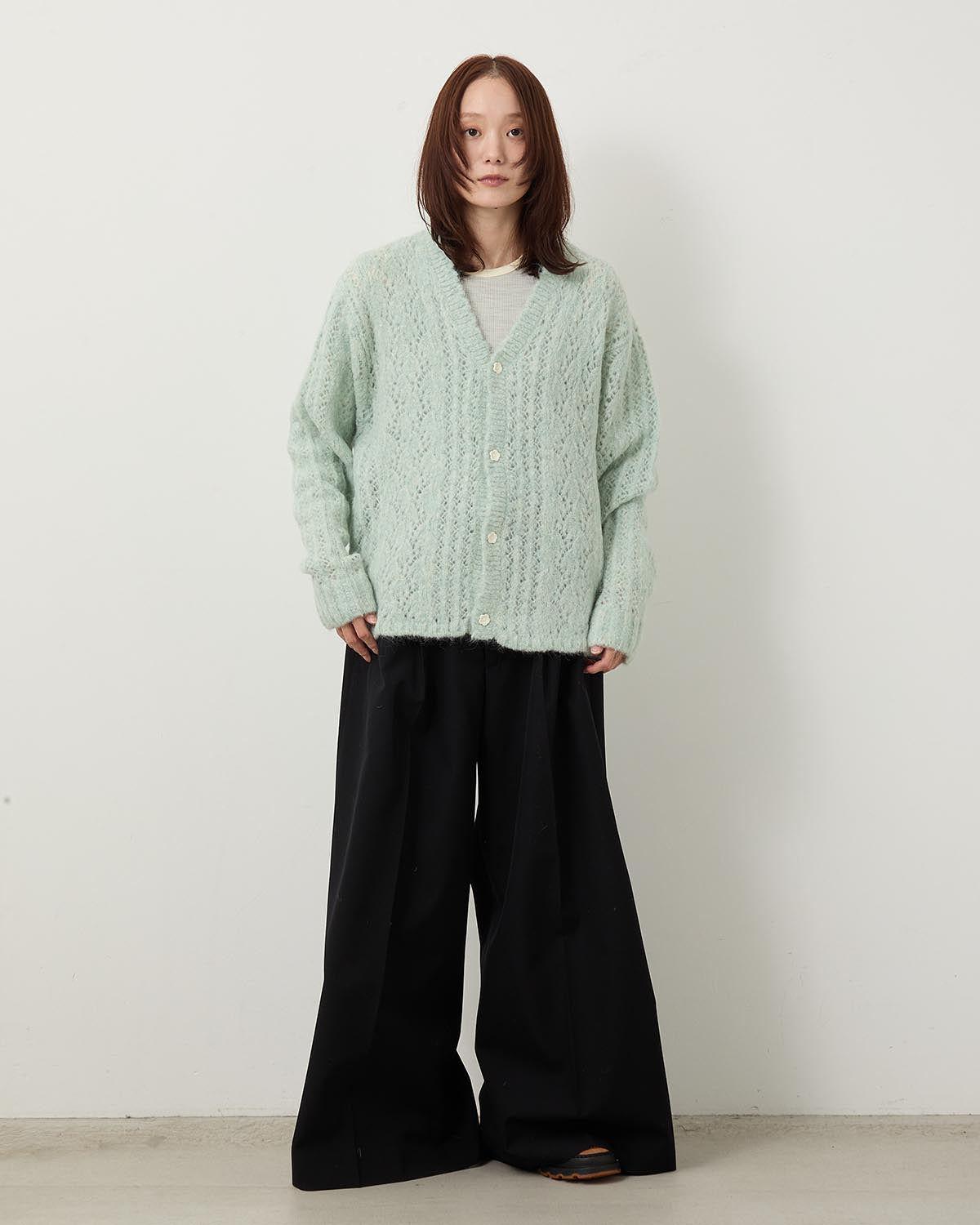 WOOL TWILL DRAWSTRINGS SUPER WIDE PANTS