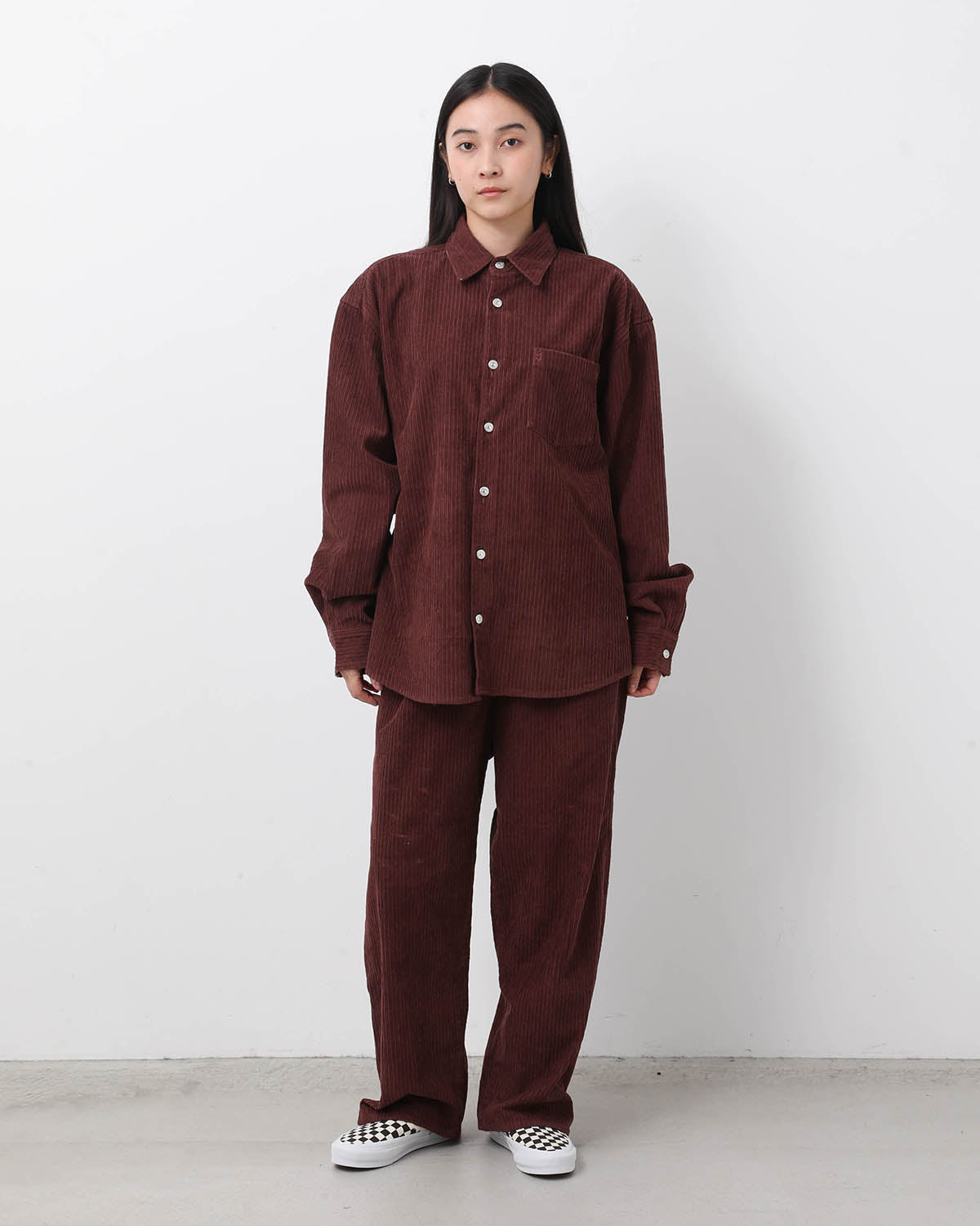 DAMAGE CORDUROY SUSPENDER PANTS