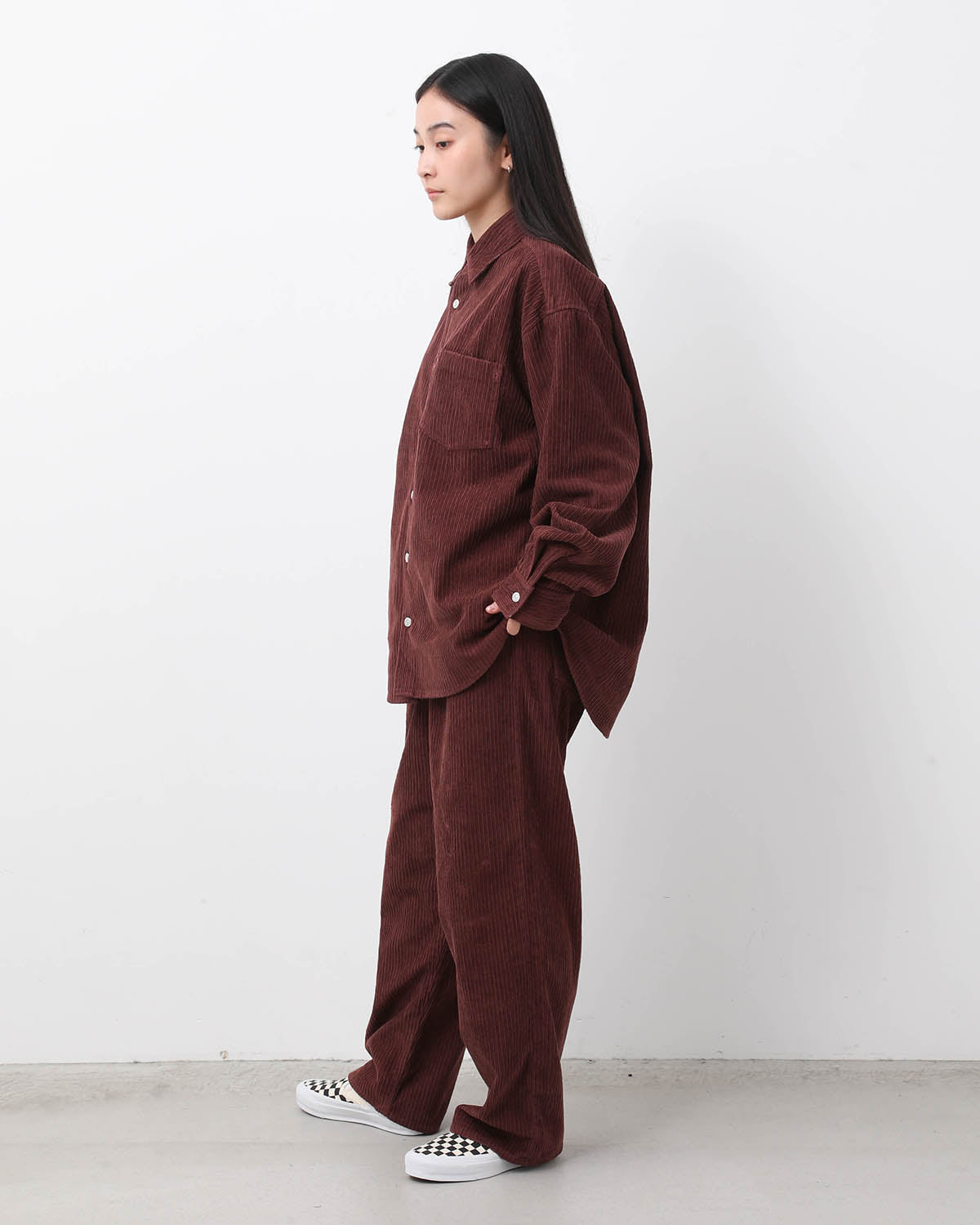 DAMAGE CORDUROY SUSPENDER PANTS
