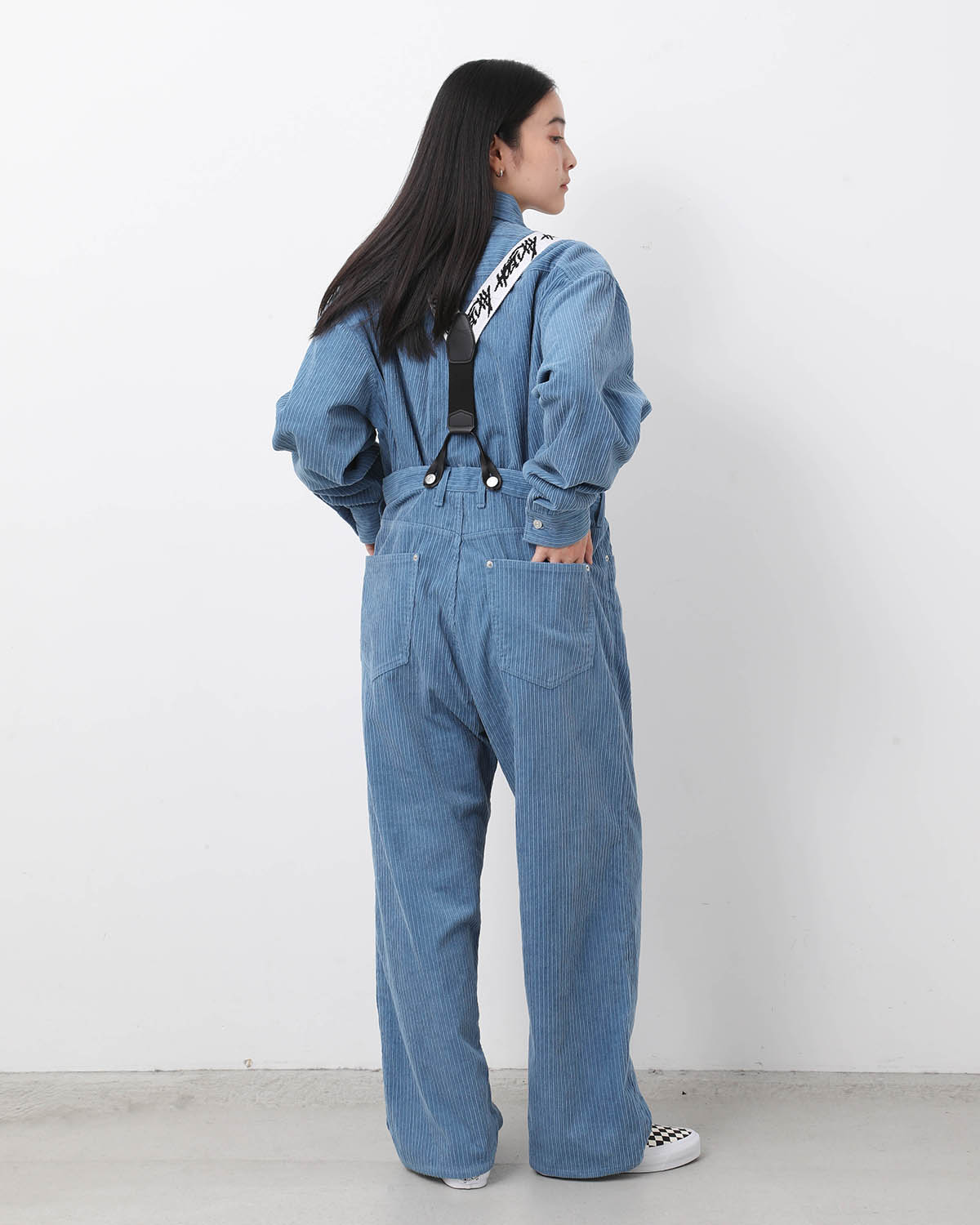 DAMAGE CORDUROY SUSPENDER PANTS