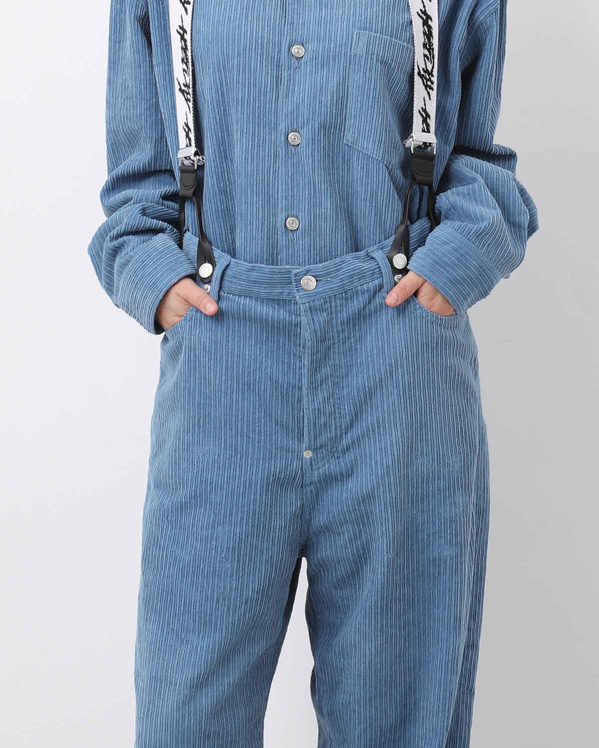 DAMAGE CORDUROY SUSPENDER PANTS
