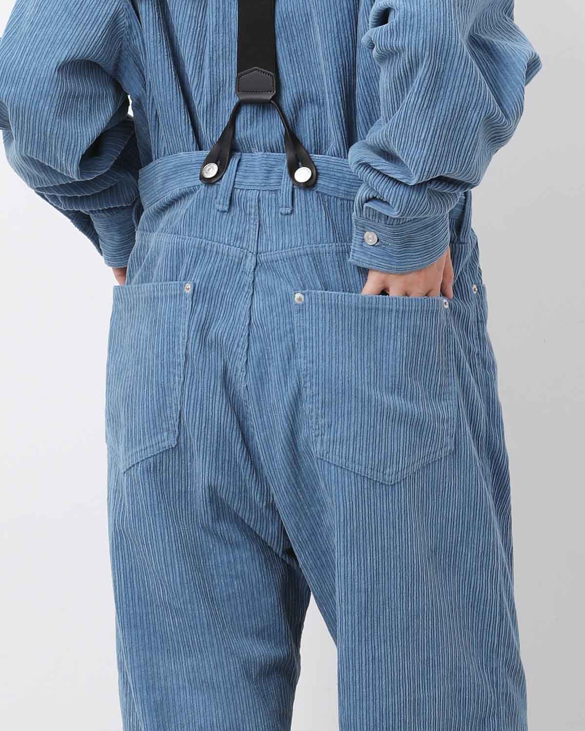 DAMAGE CORDUROY SUSPENDER PANTS