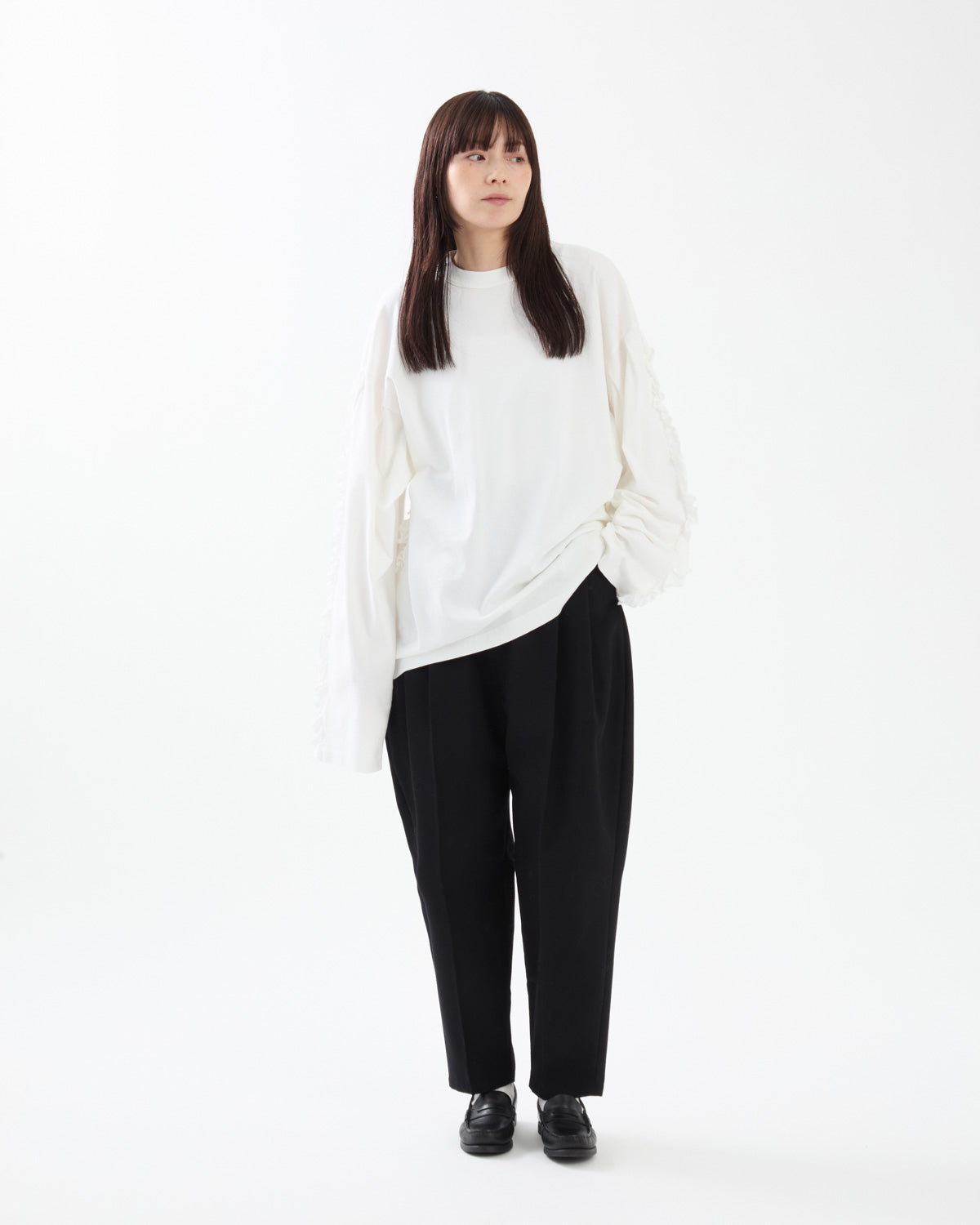 WOOL TWILL 2TUCK SLACKS