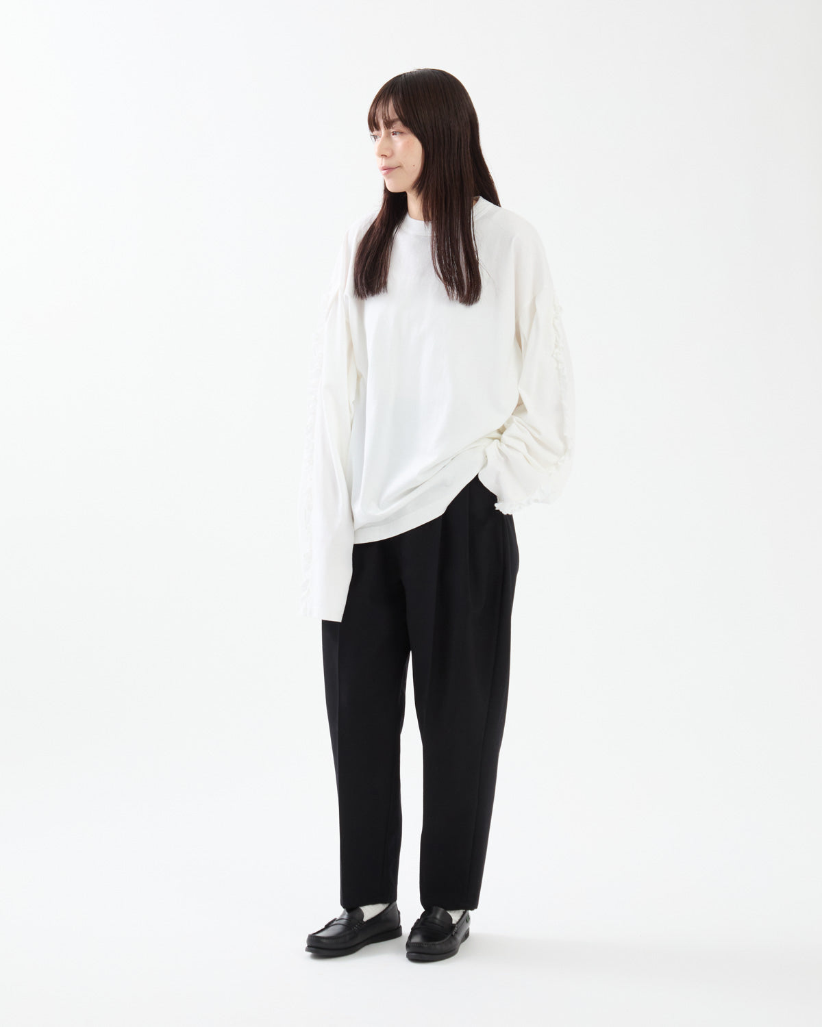 WOOL TWILL 2TUCK SLACKS