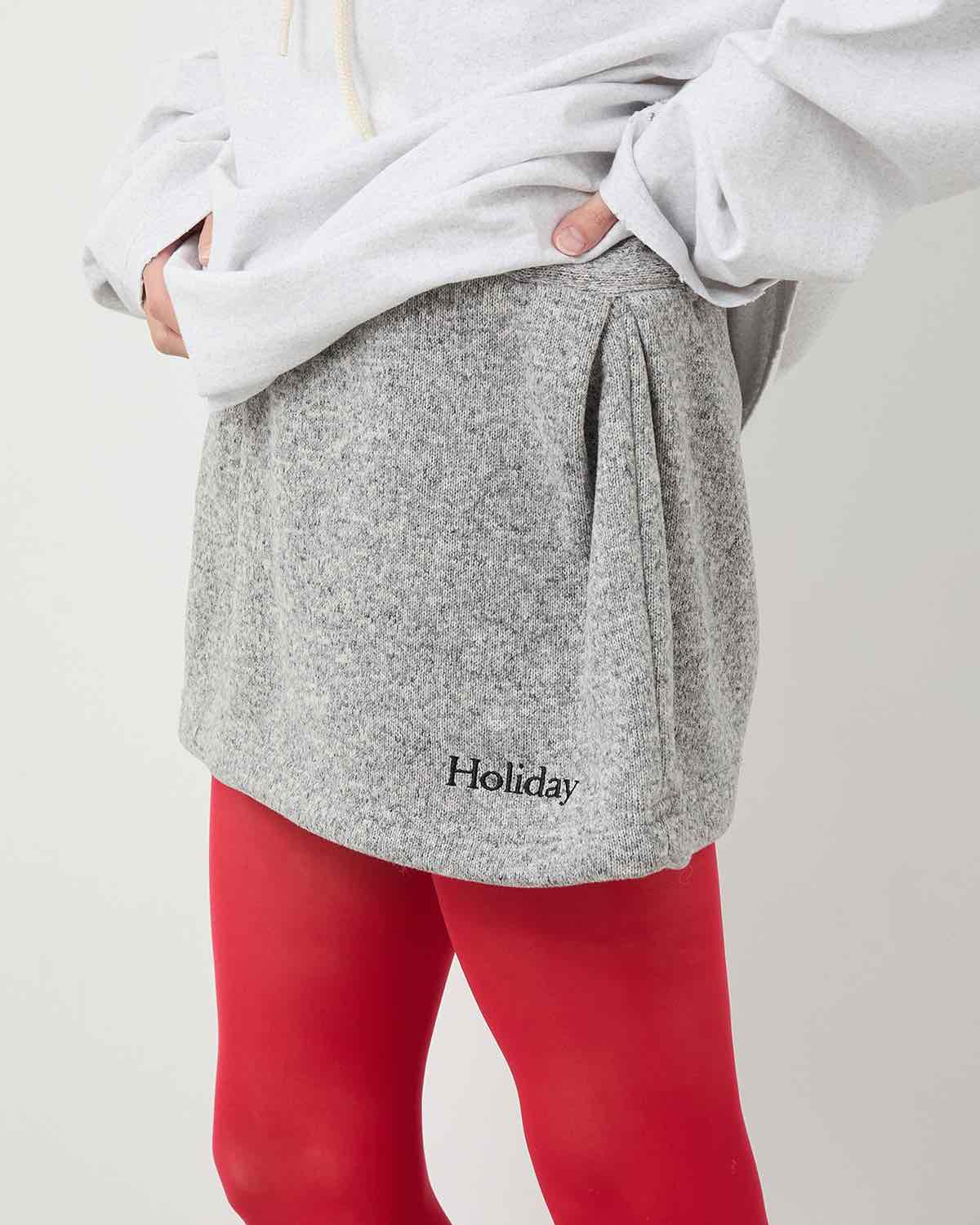 THERMAL PRO FLEECE TUCK MINI SKIRT