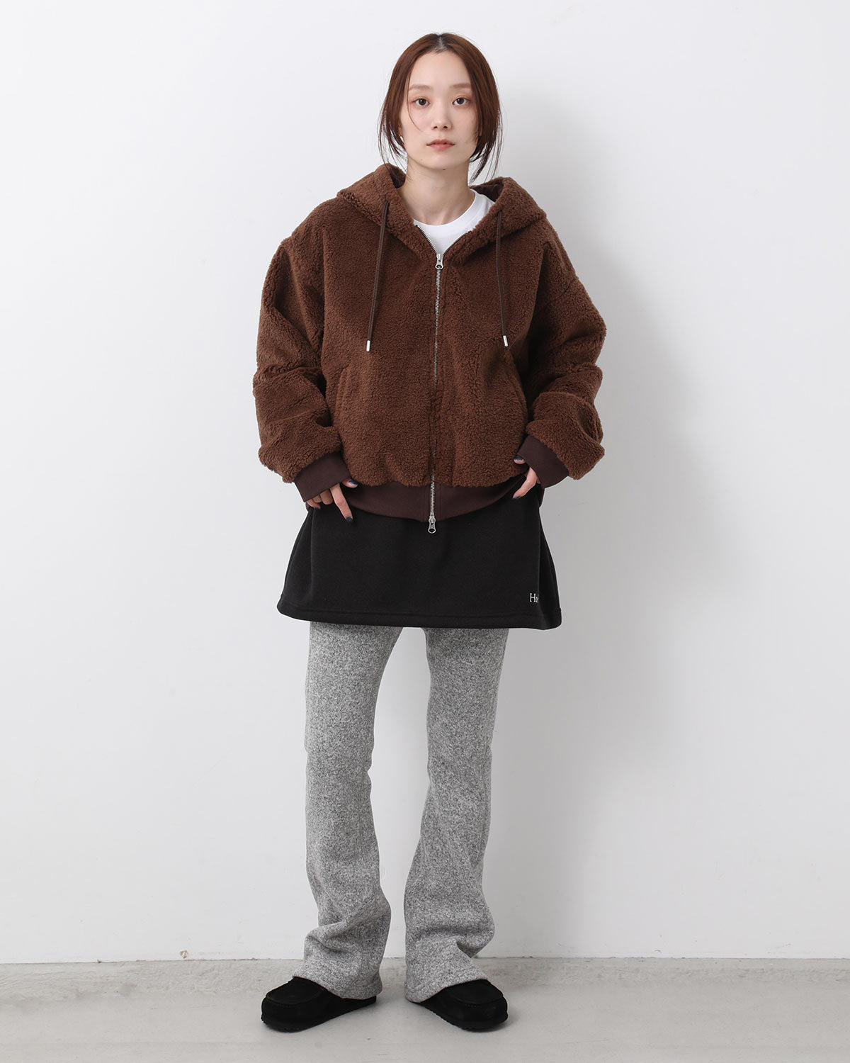 THERMAL PRO FLEECE TUCK MINI SKIRT